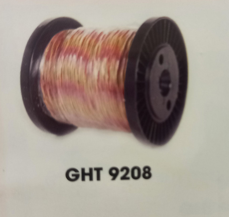 سیم ترموکوپل نوع K، 0.711 میلی متر، عایق شیشه ای با چگالی بالا، قرمز و زرد روی رول 100 متری