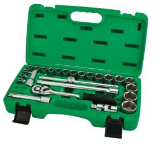 جعبه بکس 25 پارچه 1/2 - 6 پر سامسونتی میلی متر Toptul