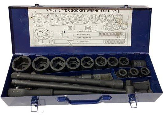 جعبه بکس ۴/۳ درایو مشکی ۱۸ پارچه مستر تولز ۶ پر کروم مولیدینیوم