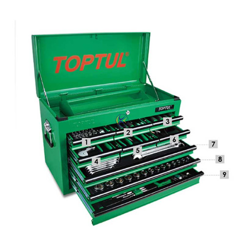 جعبه ابزار 9 کشو toptul