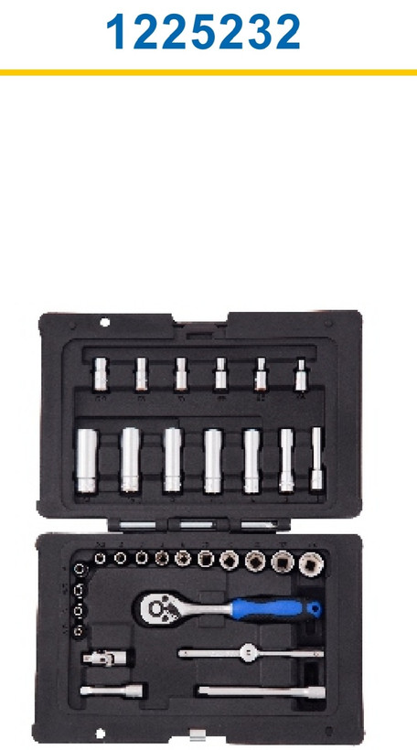 جعبه بکس هزبرن 32 پارچه 1/4 اینچ  کوتاه و بلند کد کالا 1225232