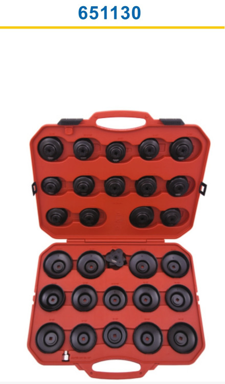 سری آچار فیلتر بازکن کاسه ای ۳۰ عددی HEZBURN کدکالا ۶۵۱۱۳۰