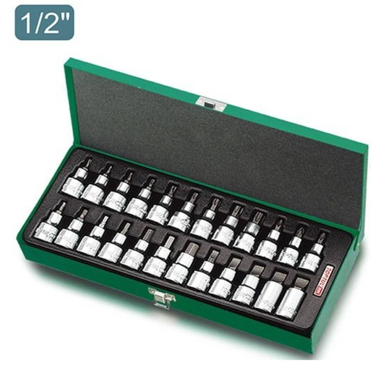 جعبه بکس آلنی 24 پارچه دو سو و چهارسو ،ستاره ای Toptul