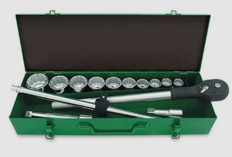 جعبه بکس 14 پارچه 3/4 درایو 12 پر اینچی Toptul