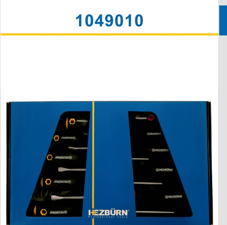 پیچ گوشتی دو سو وچهارسو ۱۰ عددی HEZBURN